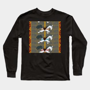 Carousel Horse Fancy Pattern Long Sleeve T-Shirt